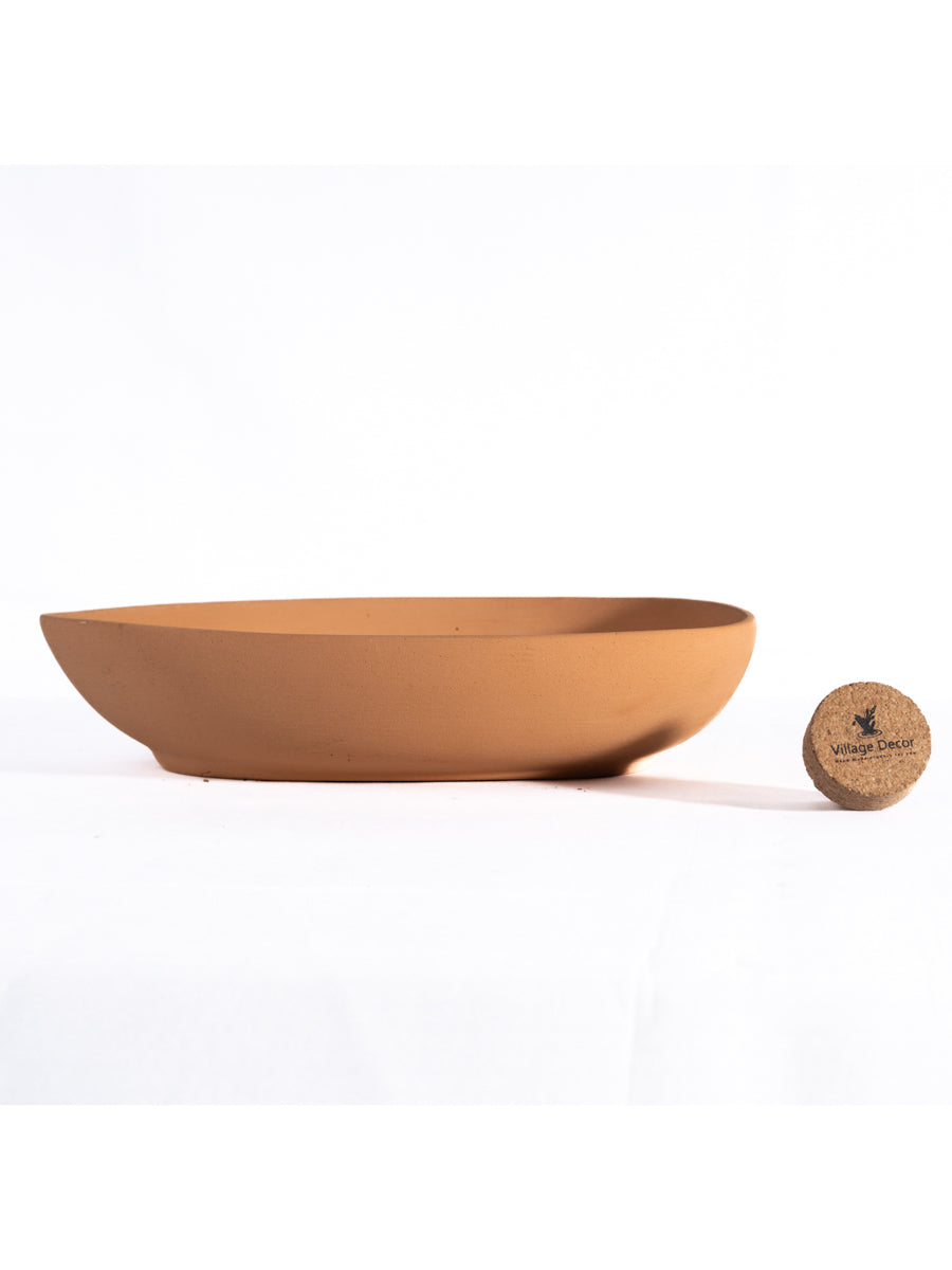 Village Decor Terracotta Uneven shape Bonsai planter (Big)