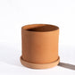 Terracotta Flower Pot with Bottom Tray  8.5 inch