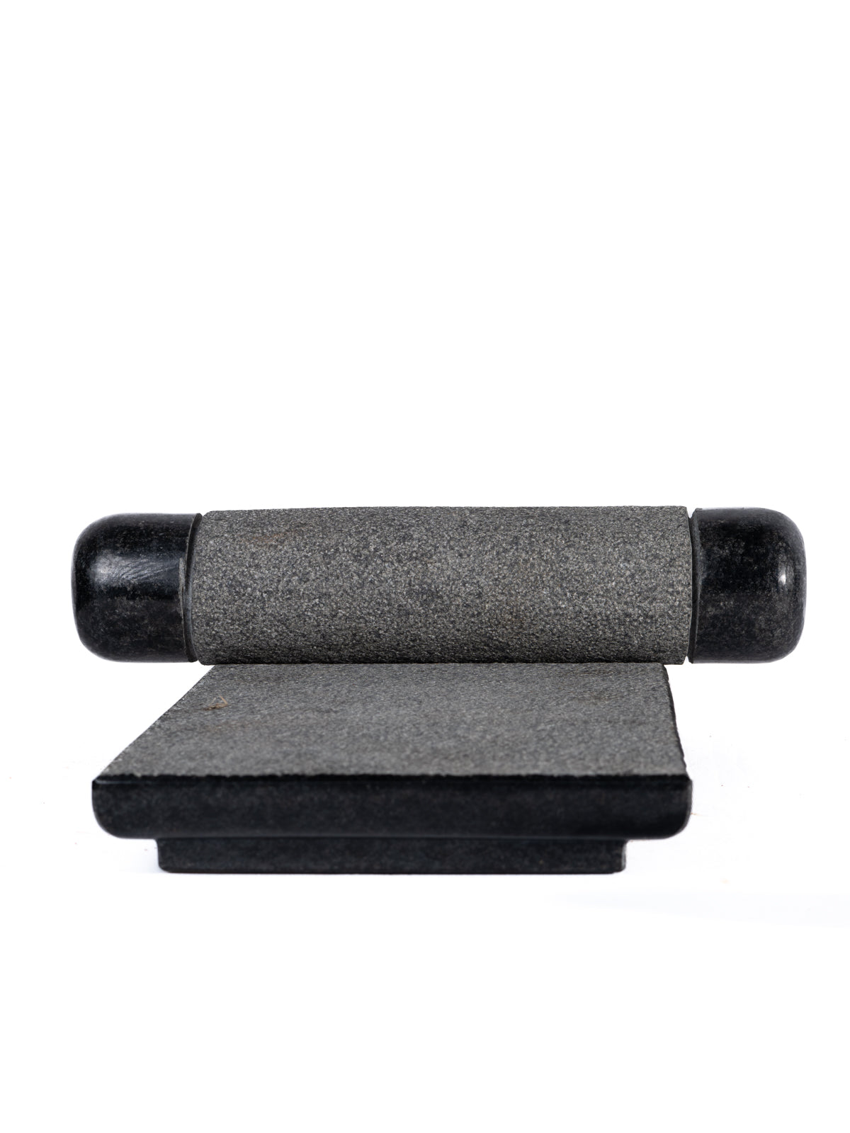 Granite Polished Sil Batta | Ammikallu | Mortar and Pestle (L * B - 15 inch * 10 inch)