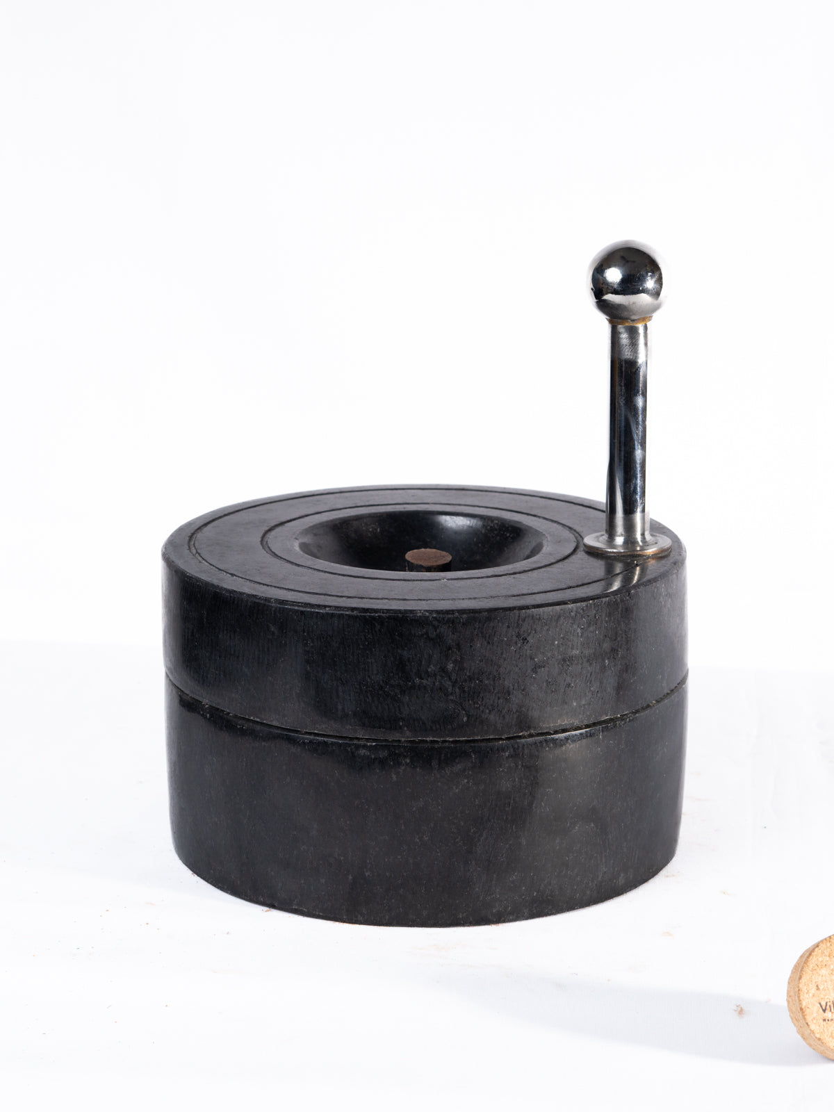 Black stone Handmade | Patthar Ki Chakki | Stone Mill/Grinder (Dia - 9 inch)