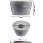 Black Stone Attukal / mortar & pestle (B * H - 12 * 7 inch)