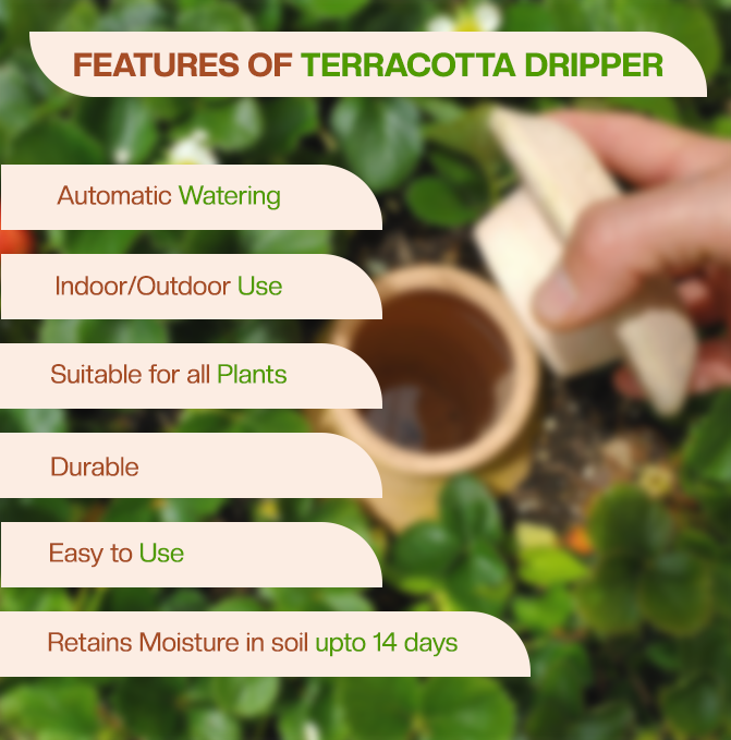 Village Decor Terracotta Self Watering Water Dripper Automatically Water Your Plants
