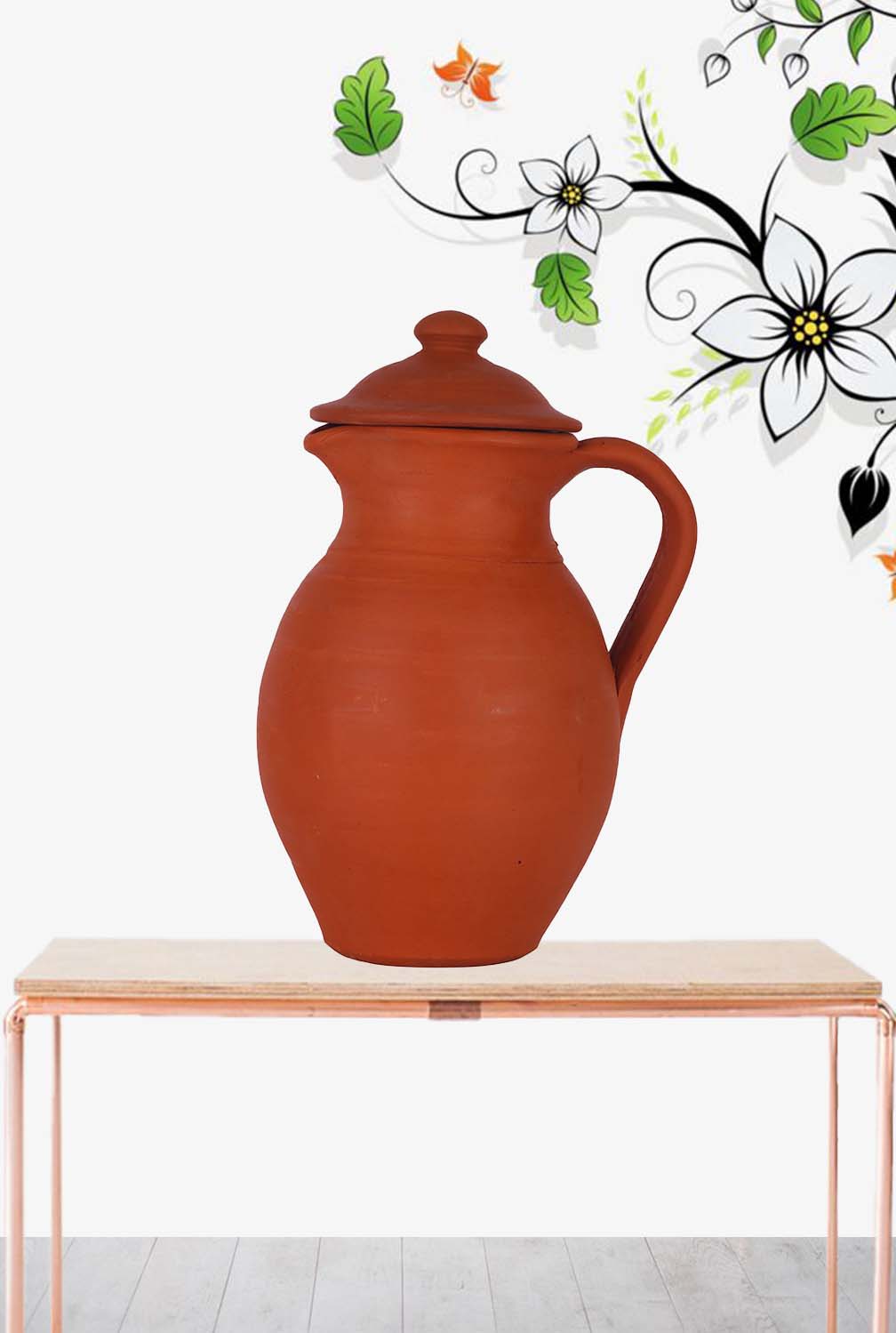 Terracotta clay Classic Water Jug (Pre-seasoned) -1000 ml