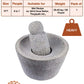 Black Stone Attukal / mortar & pestle (B * H - 12 * 7 inch)