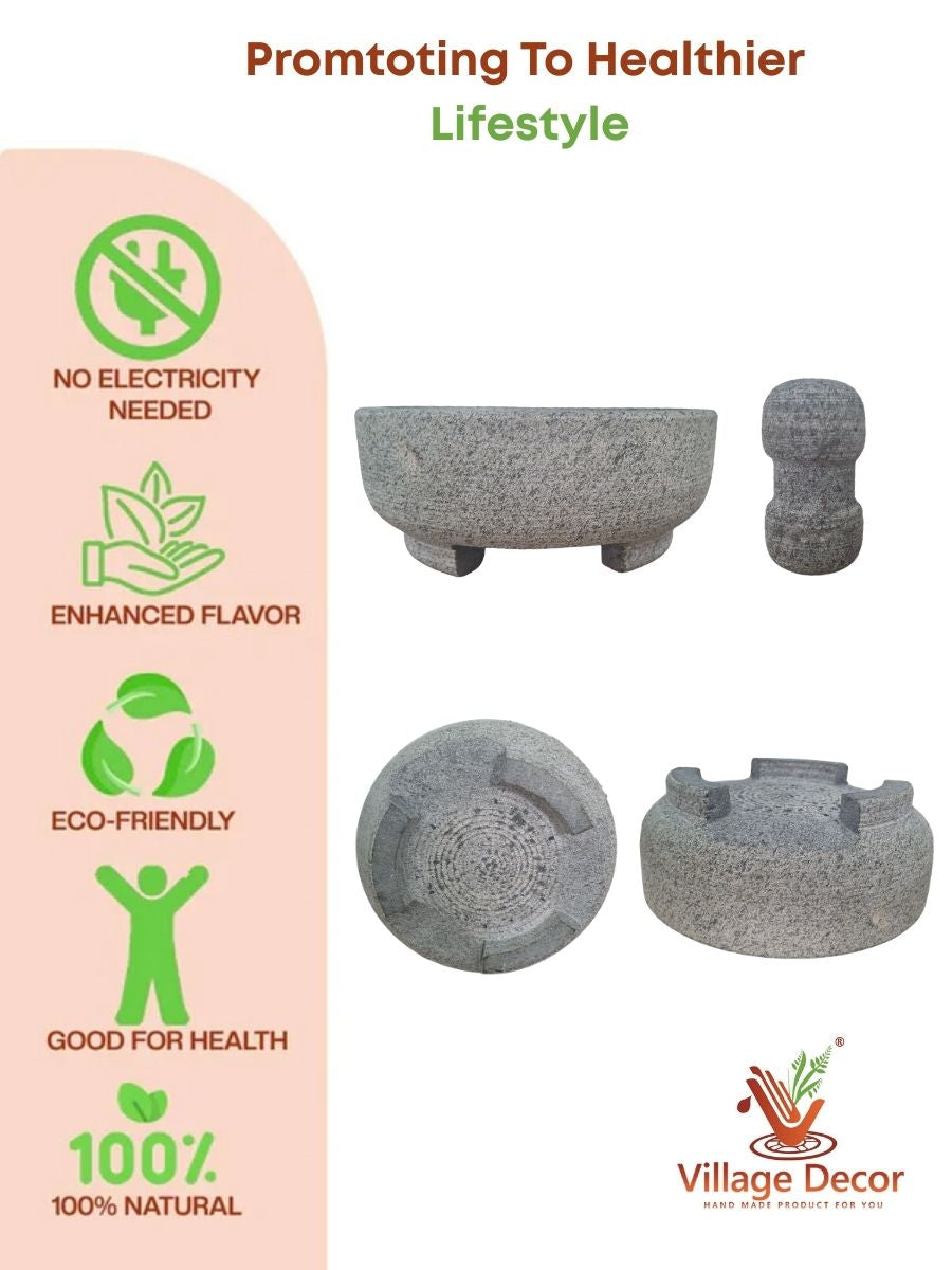 Kharal promoting a healthier lifestyle through traditional grinding and natural cooking methods.