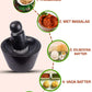 Black Stone Polished Attukal / mortar & pestle (B * H - 10 * 6 inch)