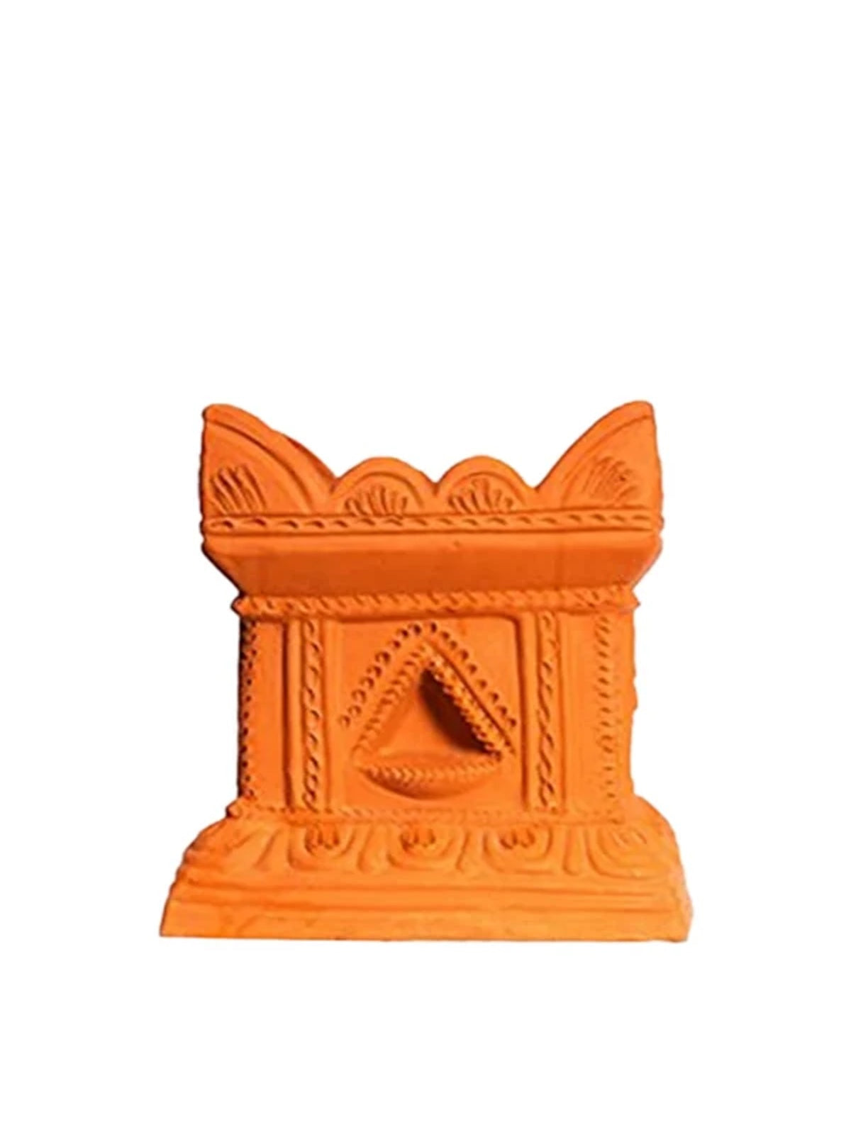 Terracotta Gardening Brindavan Tulsi Pot with Drainage Hole at Bottom | Tulsi Vrindavan for Balcony, Porch, Garden, Roof Planter (B*H- 10*12 inch)