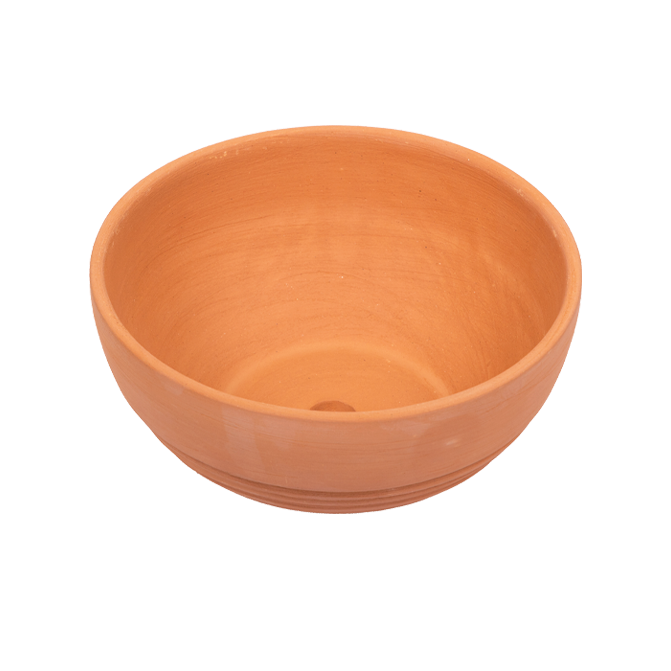Terracotta Planter pot white background view—perfect flower pot for indoor and garden spaces with a natural terracotta finish.
