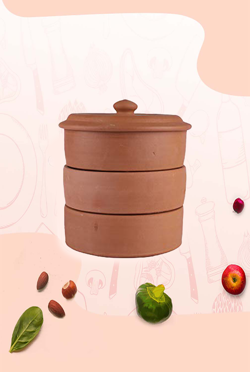 Earthen Clay Sprout Maker Box (3 container)
