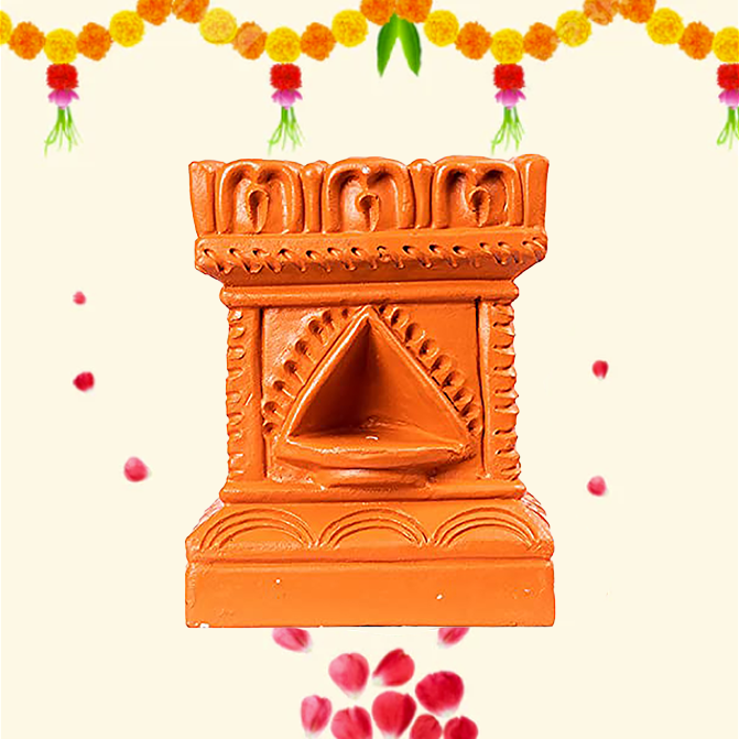 Terracotta  tulasi pot (brownB* H - 6.5 inch *8.5 inch)