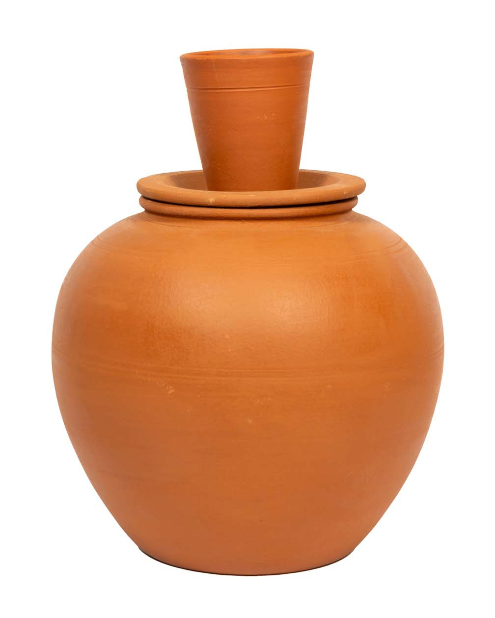 Village Decor Earthen Clay Water Pot with Lid (Pre-seasoned) 6000 ml