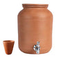 Village Decor Earthen Clay water pot with Lid & tap (Pre-seasoned) - 6000 ml