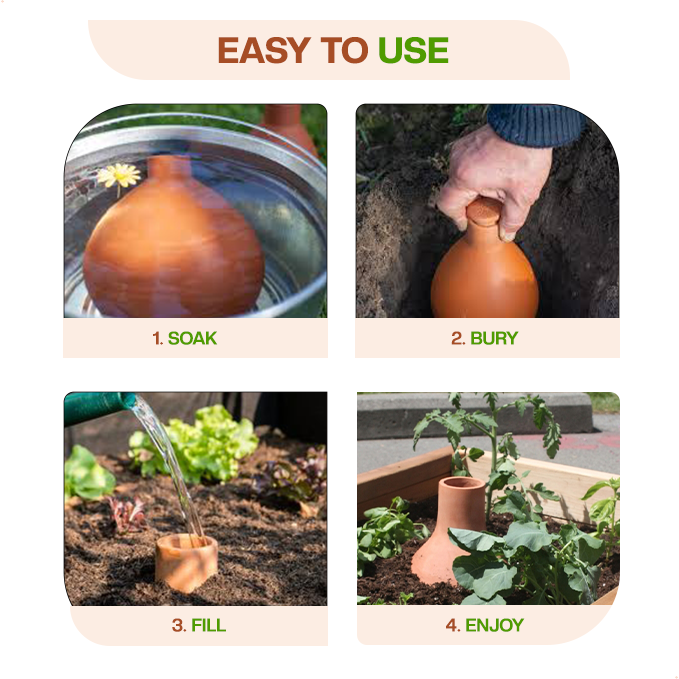 Village Decor Terracotta Self Watering Water Dripper Automatically Water Your Plants