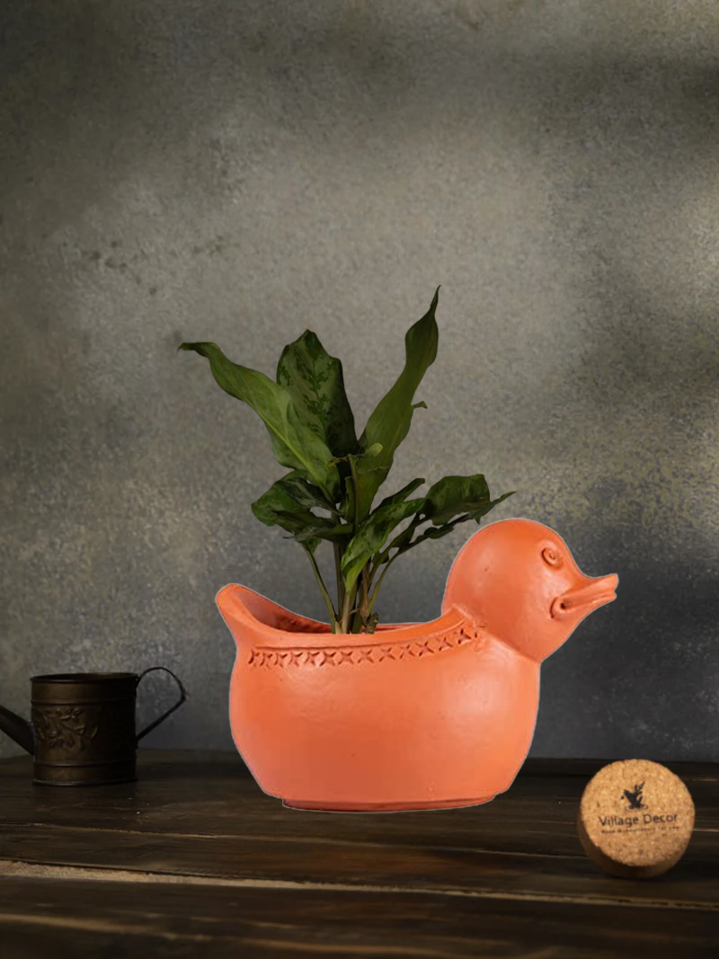 Terracotta Duck Shape Planter Indoor / Outdoor