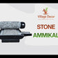 Black Stone Ammikallu/Mortar and Pestle (B*L - 7 * 13 inch)