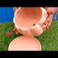 Village Decor Terracotta Pumpkin Shape Planter/Pot with Tray - Dia 7.5 inch