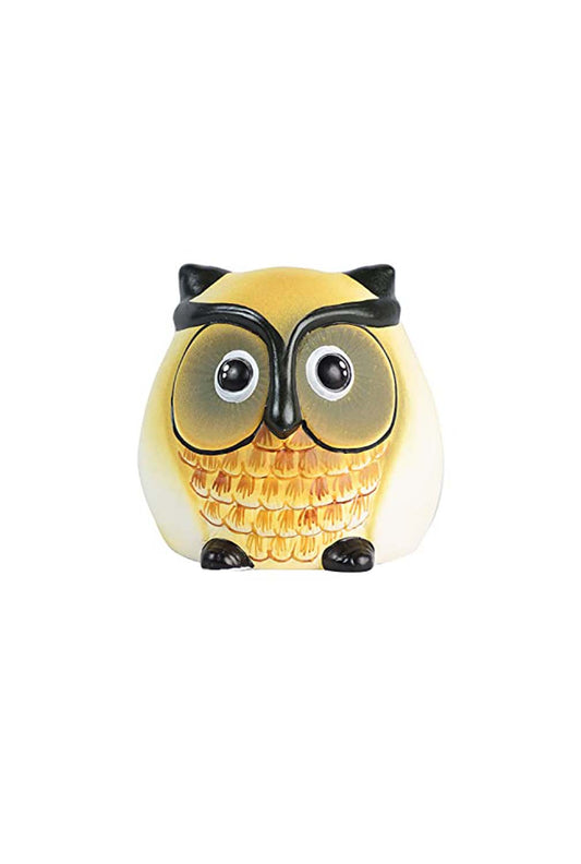 Terracotta Owl Face Coin Bank Undiyal - 5 inch