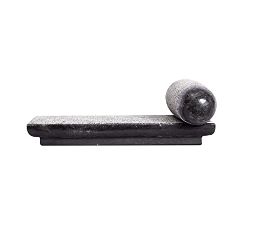 Black Stone Ammikallu /Mortar and Pestle (L * B - 13 * 8 inch)