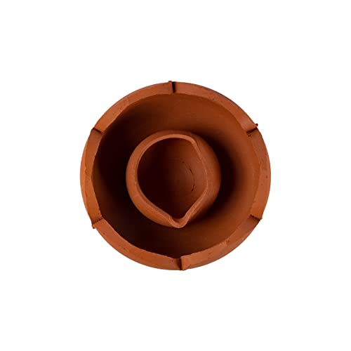 Earthen Clay Diyas Lotus lamp - 4 Qty
