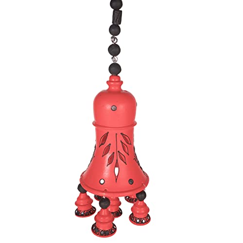 Terracotta Hanging Red Bell - 19 inch