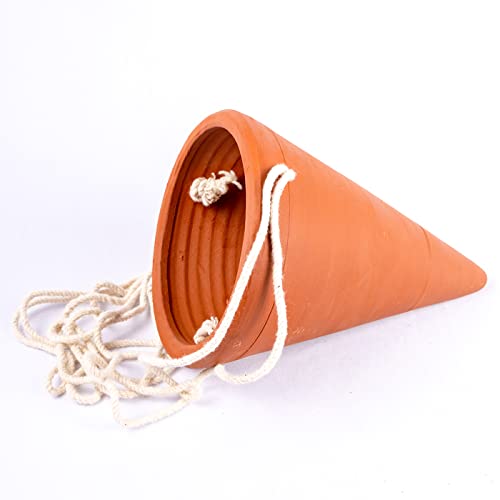 Terracotta Hanging Cone Planter with Rope