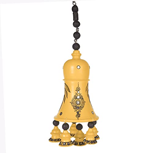 Terracotta Hanging Yellow Bell - 19 inch