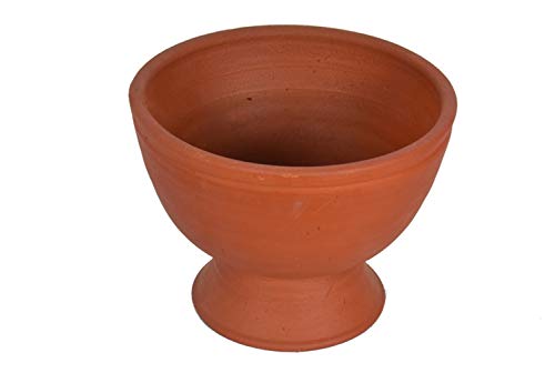 Terracotta Floral Decorative Flower Pot, Urli (Brown)