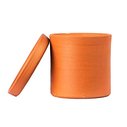 Terracotta Plant Container with Bottom Tray, 4.5 Inch, Pack of 1