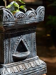 Terracotta Tulsi Pot Black, 11 X 12 Inch