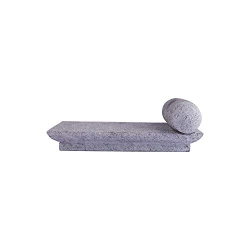 Black Stone Ammikallu/Mortar and Pestle (L * B - 15 inch * 10 inch)