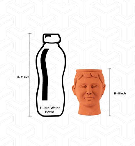 Terracotta face Shape Planter Indoor / Outdoor