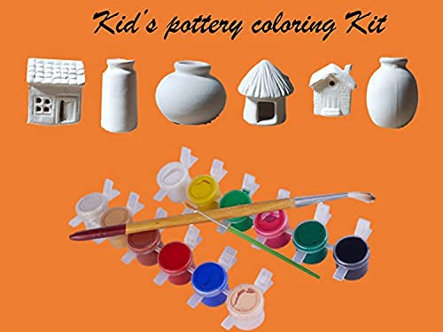 Kids Pottery Coloring Sets