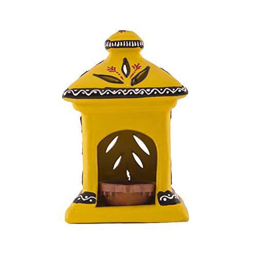 Terracotta Diwali Diya / Oil Lamps for Pooja-Yellow