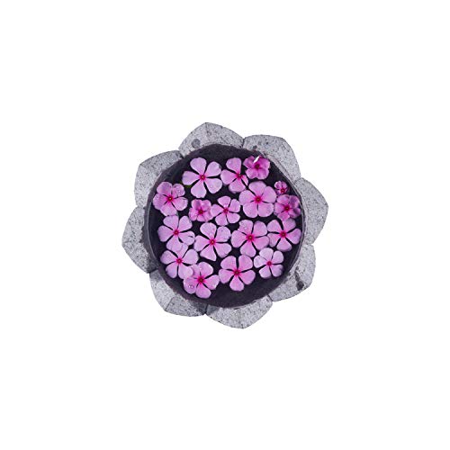Black Stone Flower Pot Urli -10 inch
