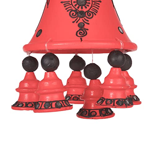 Terracotta Hanging Red Bell - 19 inch