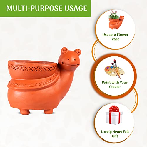 Terracotta  Snail Shape Planter Indoor / Outdoor
