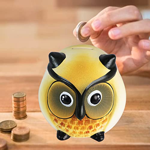 Terracotta Owl Face Coin Bank Undiyal - 5 inch