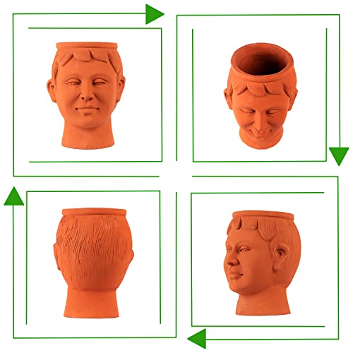 Terracotta face Shape Planter Indoor / Outdoor