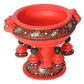 Terracotta Decorative Flower urli with stand Red - 8.5inch
