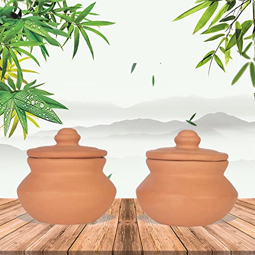 Terracotta Curd Pot / Dahi Pot Set of 2 - (750 ml)