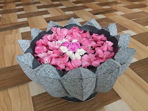 Black Stone Flower Pot Urli -10 inch