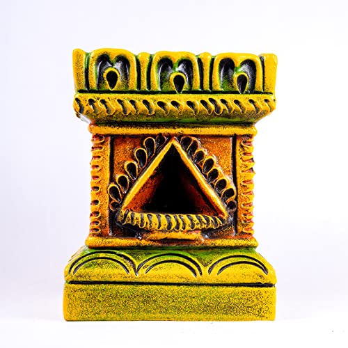Terracotta Brindavan Tulsi Pot Multi Color (B * H - 6.5 * 8 inch)