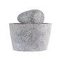 Black stone mortar & pestle / attukal ( B*H -10*6 inch)