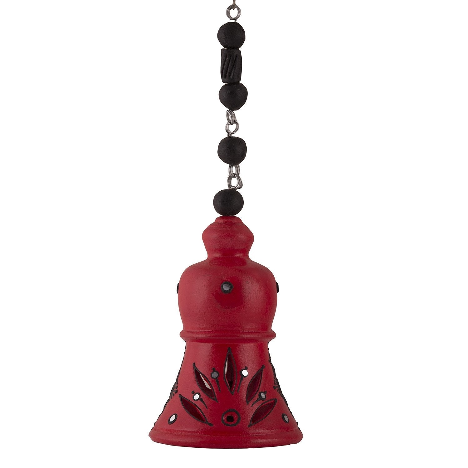 Terracotta Decorative Hanging Red Bell - 11.8 inch