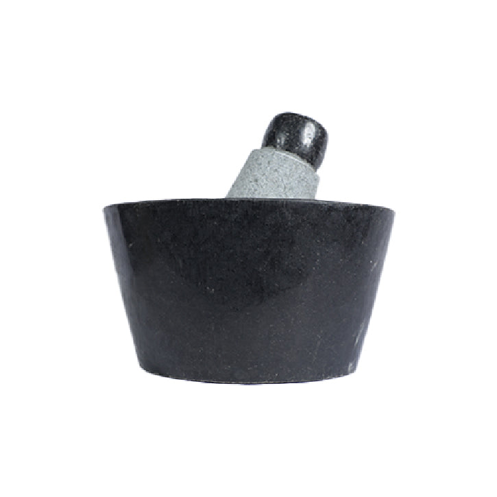 Black stone Attukal mortar & pestle (B*H -11 * 6 Inch)