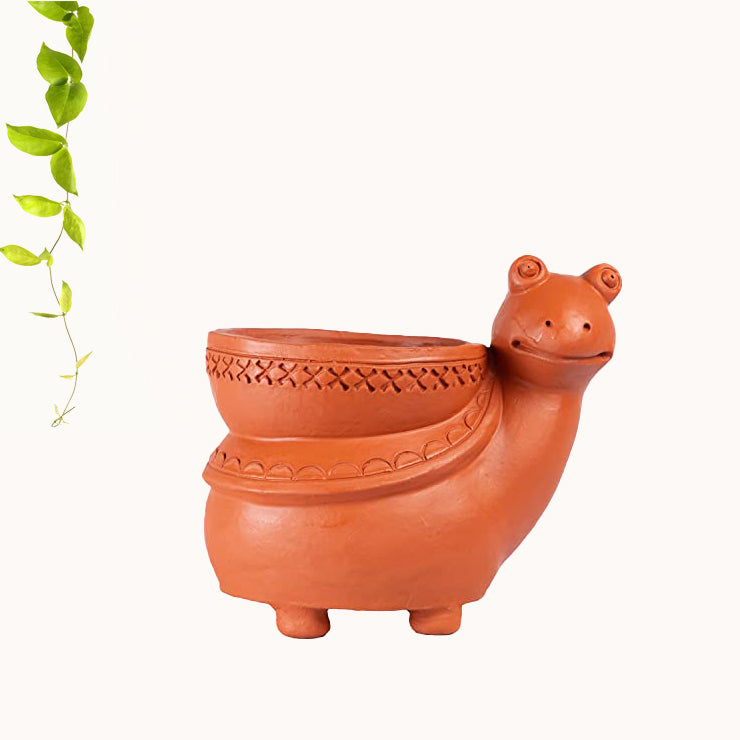 Terracotta  Snail Shape Planter Indoor / Outdoor