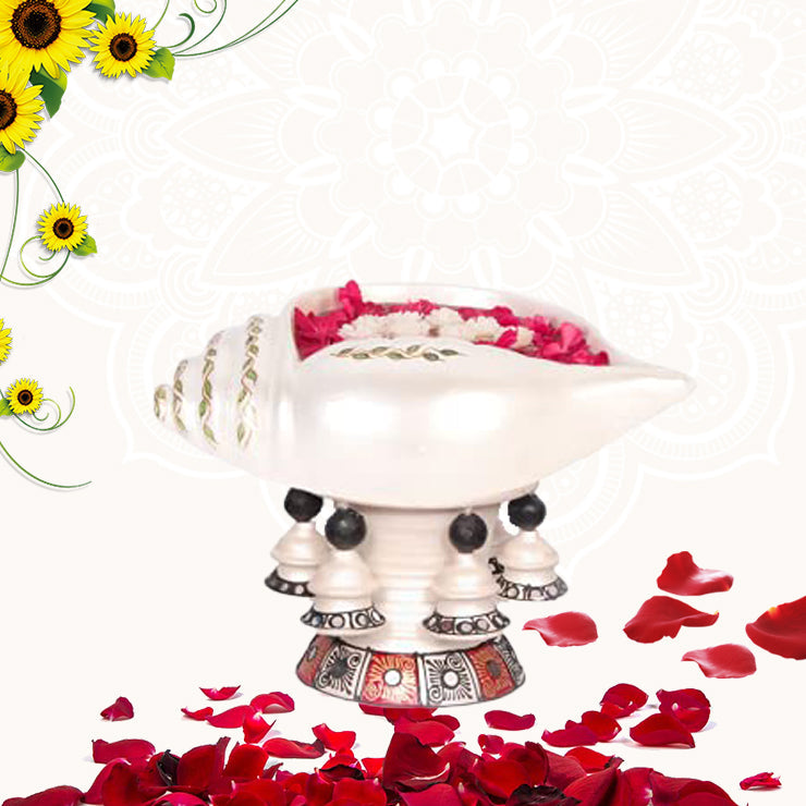 Terracotta Decorative Sangu urili with Stand