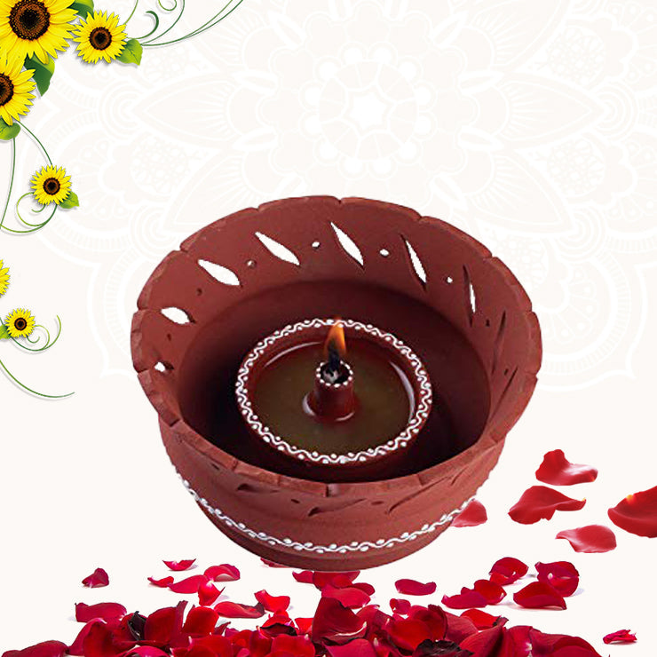 Earthen Clay Vallar Oil lamp