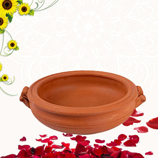 Terracotta Floral Decorative Pot -1000 ml