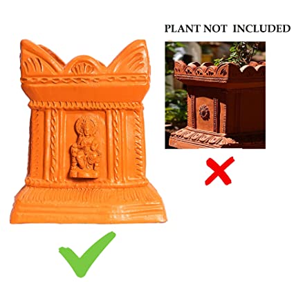 Terracotta Gardening Brindavan Tulsi Pot (B*H - 7*10 inch)